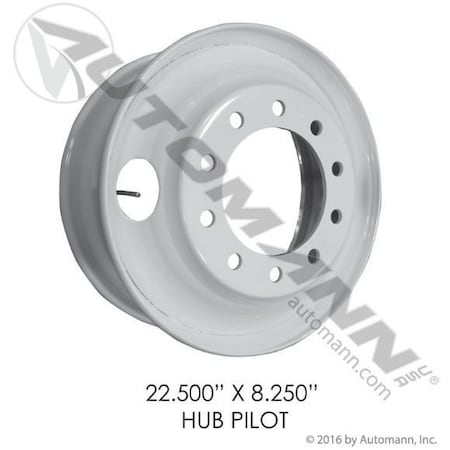 Automann Wheel, Hub Pilot 22.500 In. X 8.250 In. Steel 157.L225X825HP